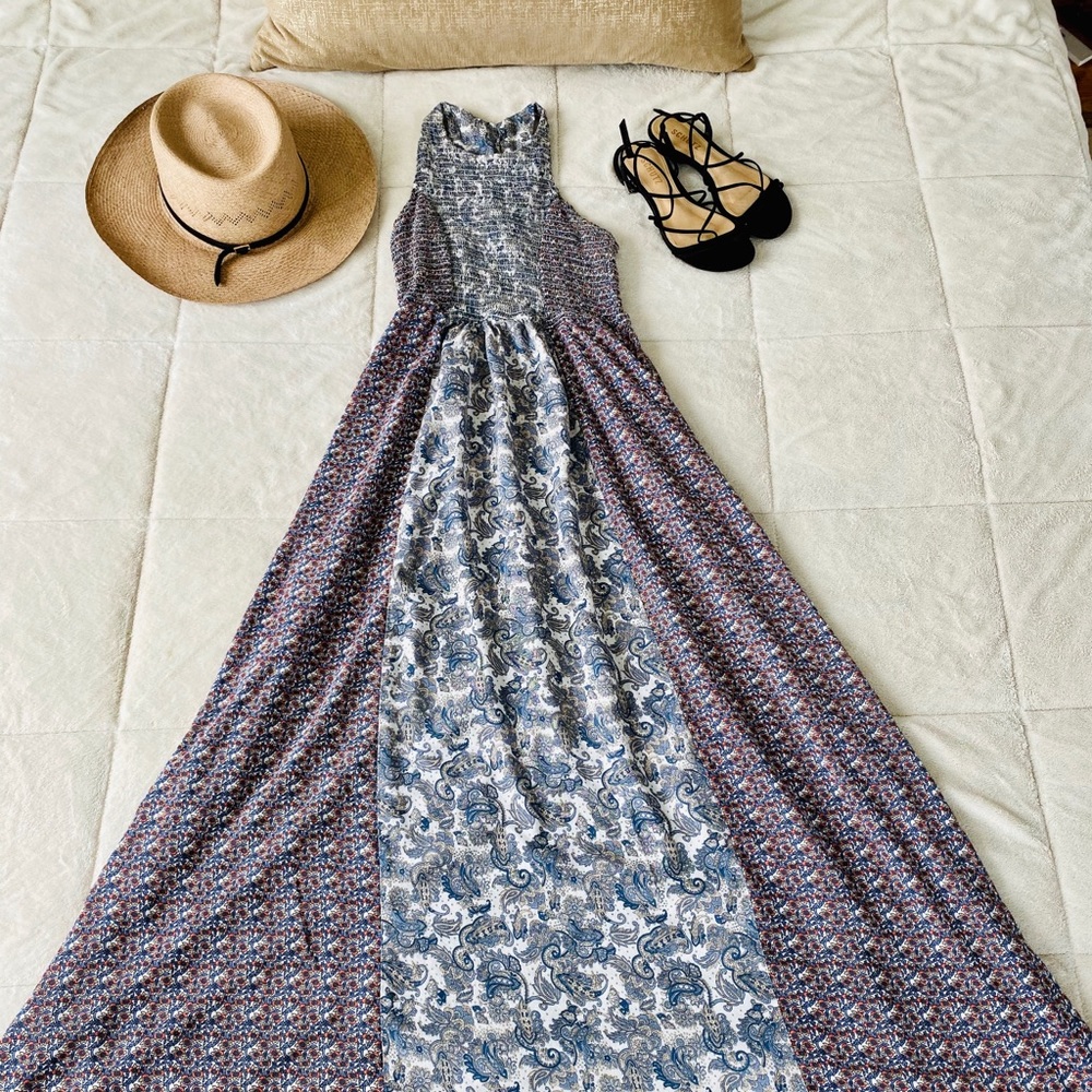 ✨Japna Print Sleeveless Full Length Maxi Dress
